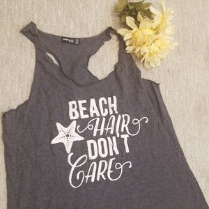 'Beach Hair'Racer back tank